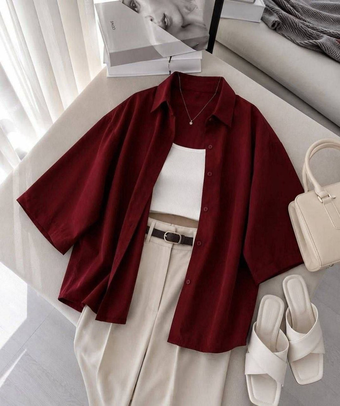 شومیز تک ریزشی - 🧵جنس : اعلا تضمینی (توضیحات) - رنگبندی - فری سایز