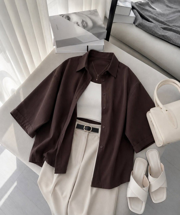 شومیز تک ریزشی - 🧵جنس : اعلا تضمینی (توضیحات) - رنگبندی - فری سایز