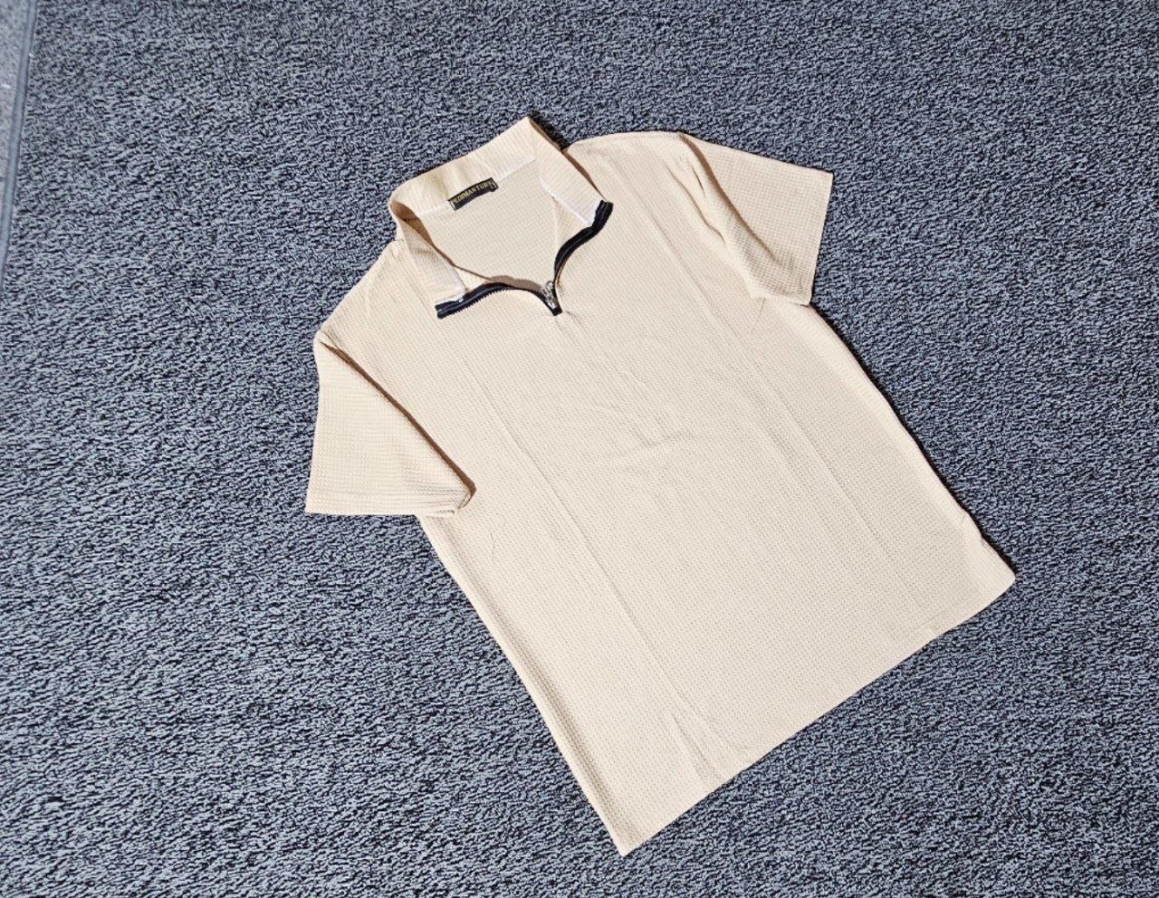 تیشرت مردانه نیم زیپ بیسکویتی جنس : بیسکویتی کراکشی کرم , سفید , طوسی , L , Xl , xxl , xxxl , شناسه کاربری : #9629