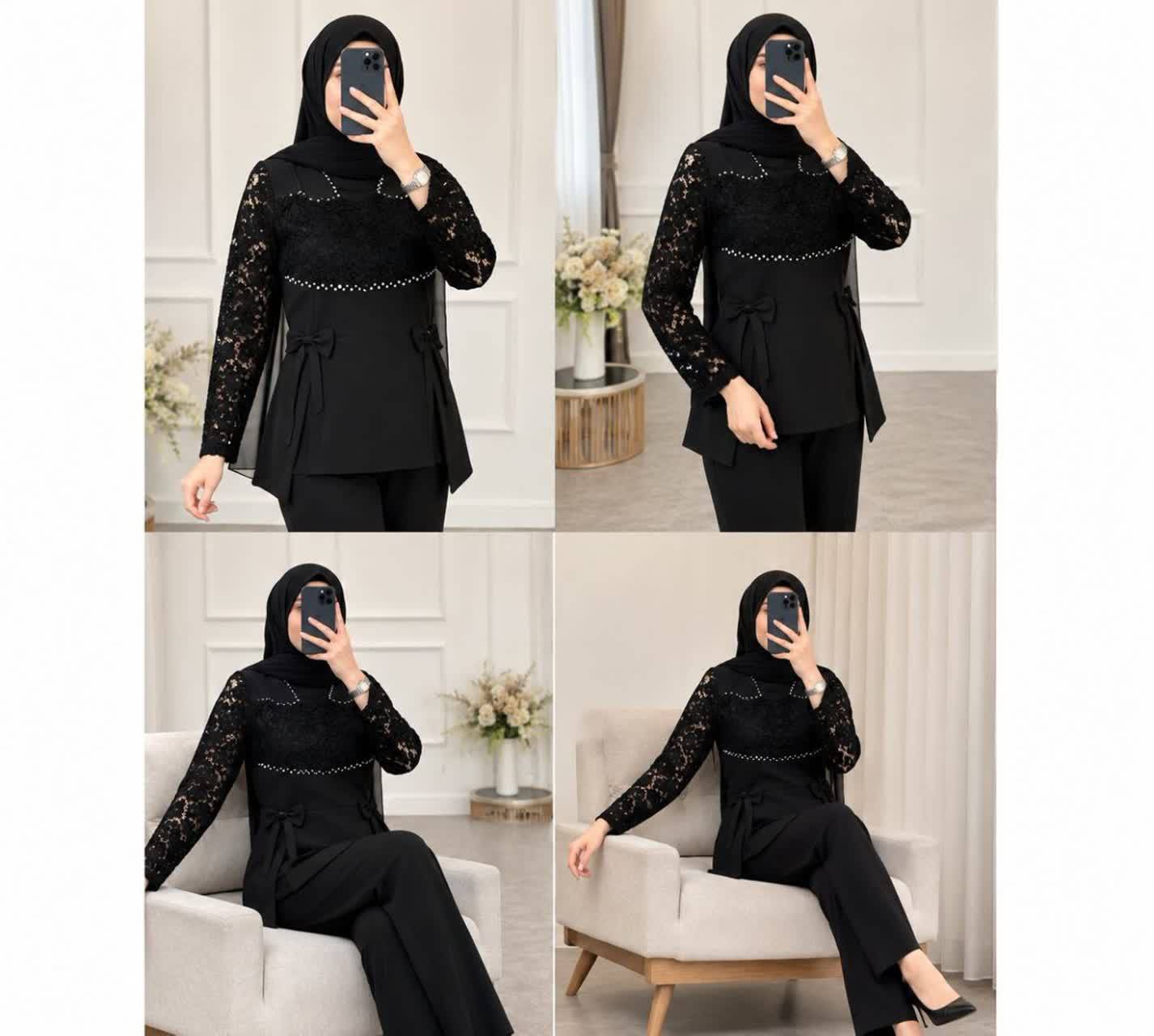 شومیز روژان  جنس: مازراتی درجه 1 و گیپور خارجی سدری - سورمه - شیری - مشکی - نسکافه - کرمی سایزبندی زنانه شناسه: #44282