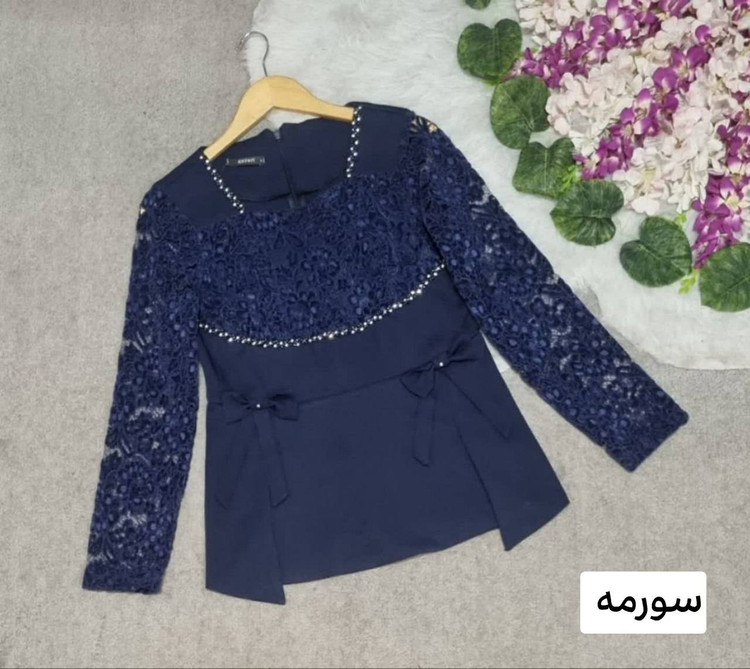 شومیز روژان جنس: مازراتی درجه 1 و گیپور خارجی سدری - سورمه - شیری - مشکی - نسکافه - کرمی سایزبندی زنانه شناسه: #44282