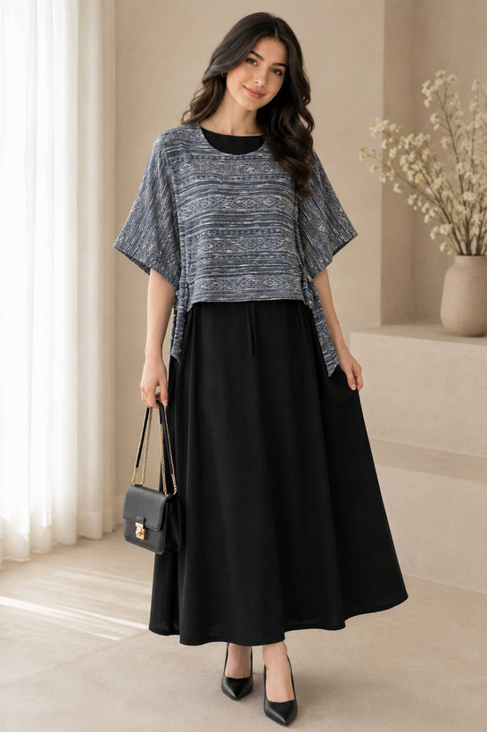 شناسه : #21095 نام : سارافون و رویه کیمونویی جنس : بوکله حصیری زنانه