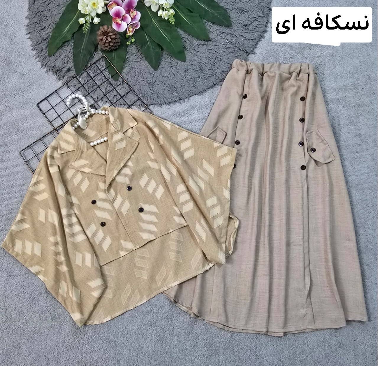 ست مادام جنس : شومیز ژاکار کسمه شلوار شانتون مشکی, نسکافه ای, سبز روشن فری سایز زنانه شناسه : #15949