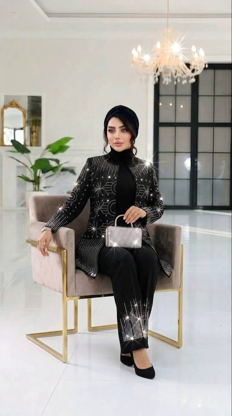 ست مانتو شلوار مجلسی آتش (شراره) جنس : مازراتی گِرم بالا، سایزبندی رنگبندی زنانه شناسه : #37409