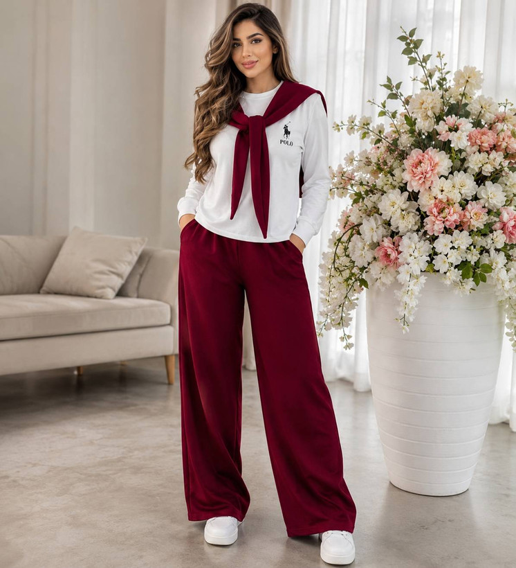 ست شالدار polo جنس : گلکسی نخ پنبه با کیفیت مشکی, زرشکی, صورتی, طوسی, سبز, سرمهای فری سایز زنانه شناسه : #22464