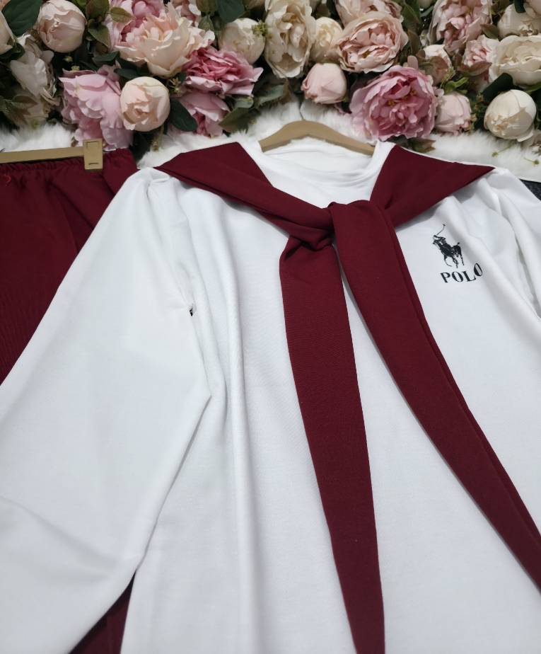 ست شالدار polo جنس : گلکسی نخ پنبه با کیفیت مشکی, زرشکی, صورتی, طوسی, سبز, سرمهای فری سایز زنانه شناسه : #22464