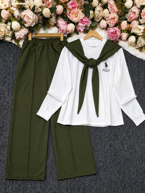 ست شالدار polo جنس : گلکسی نخ پنبه با کیفیت مشکی, زرشکی, صورتی, طوسی, سبز, سرمهای فری سایز زنانه شناسه : #22464