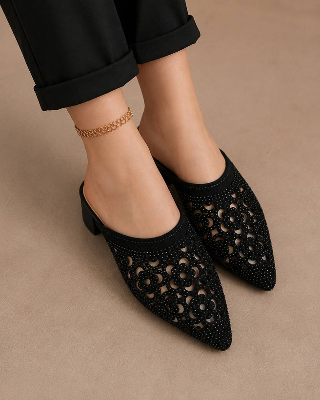 اسلیپر مجلسی جنس : 👗✨زیره پلیمر مشکی سایزبندی زنانه شناسه : #282