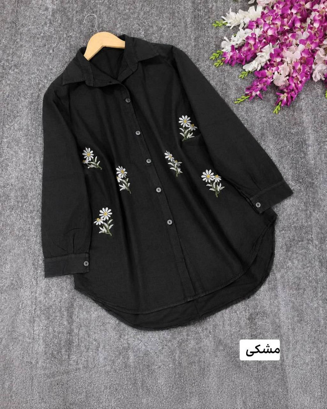 شومیز سوگند جنس: الیاف درجه1 ابی - زرشکی - سدری - سورمه - مشکی - موکا - نسکافه - یشمی فری سایز زنانه شناسه: #44378