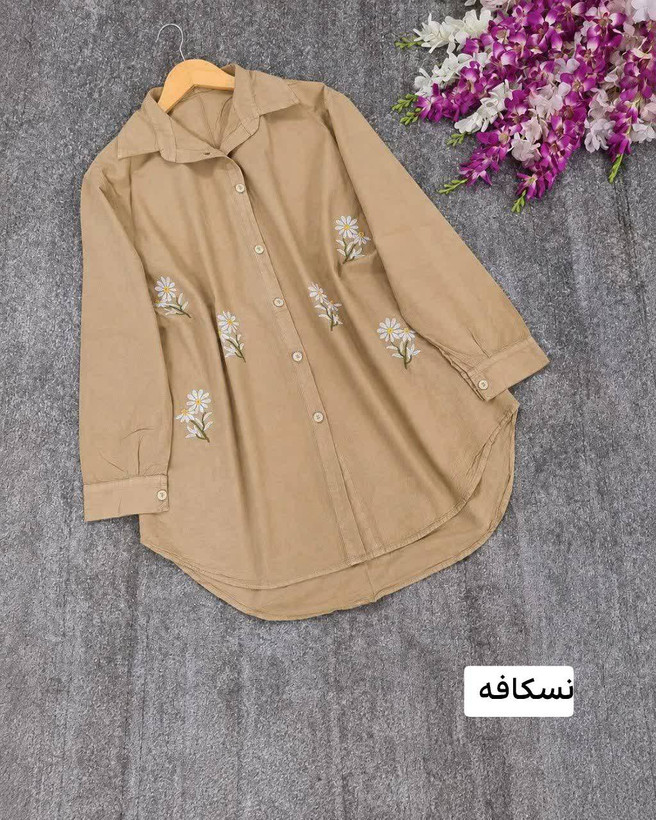 شومیز سوگند جنس: الیاف درجه1 ابی - زرشکی - سدری - سورمه - مشکی - موکا - نسکافه - یشمی فری سایز زنانه شناسه: #44378