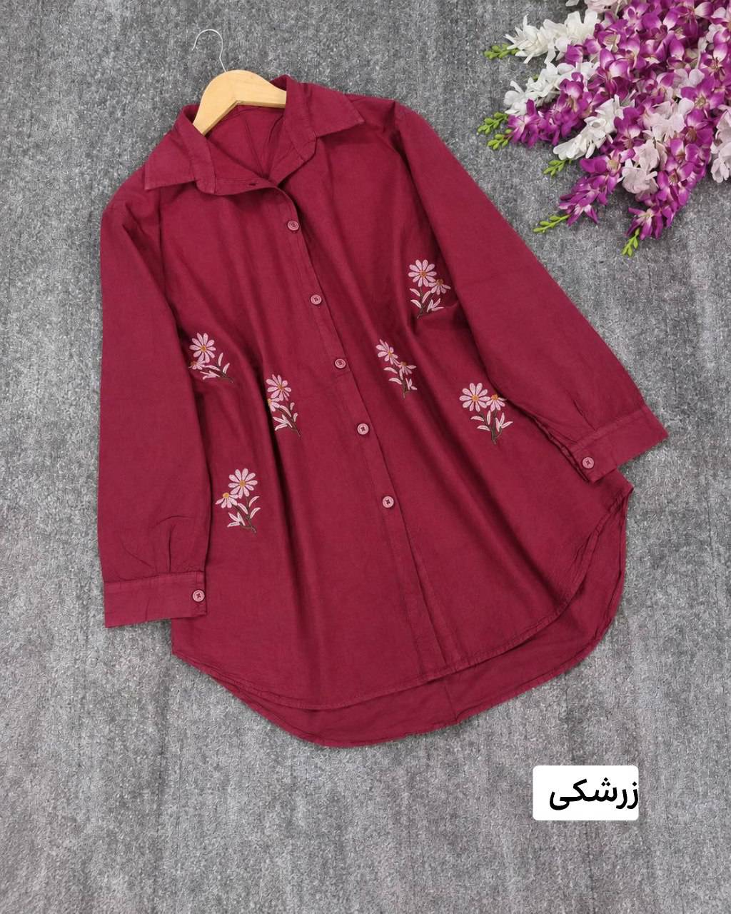 شومیز سوگند جنس: الیاف درجه1 ابی - زرشکی - سدری - سورمه - مشکی - موکا - نسکافه - یشمی فری سایز زنانه شناسه: #44378