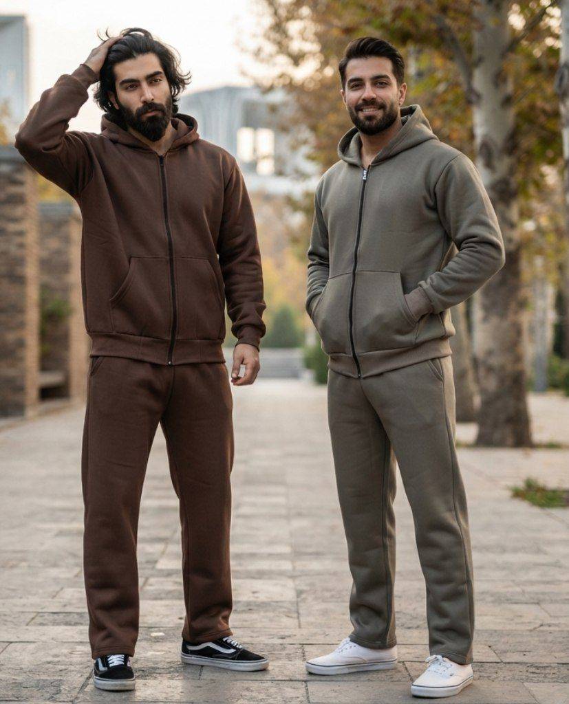 ست سوئیشرت شلوار مردانه جنس : تو کرکی مشکی, سورمه ای, طوسی, سبز, شکلاتی فری سایز زنانه شناسه : #23211