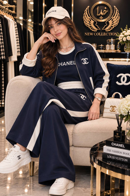 3تیکهCHANEL جنس : سوپرمازراتی گرم بالا مشکی, قهوه ای, سرمه ای فری سایز زنانه شناسه : #24291