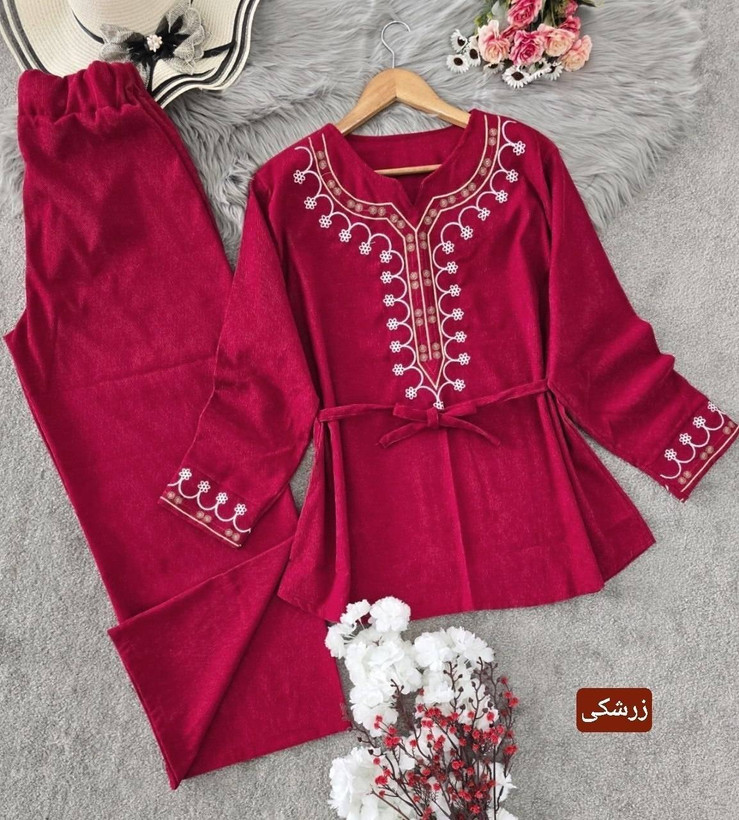 ست پاییزه ی ویشکا جنس : مخمل کبریتی ریز رنگبندی فری سایز زنانه شناسه : #1601