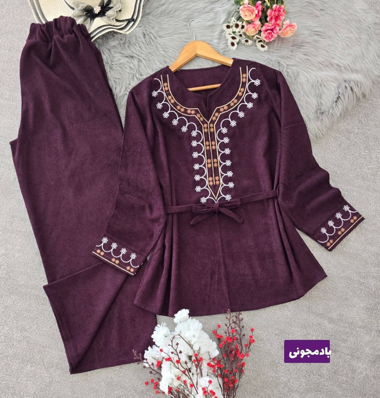 ست پاییزه ی ویشکا جنس : مخمل کبریتی ریز رنگبندی فری سایز زنانه شناسه : #1601