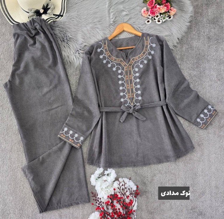ست پاییزه ی ویشکا جنس : مخمل کبریتی ریز رنگبندی فری سایز زنانه شناسه : #1601