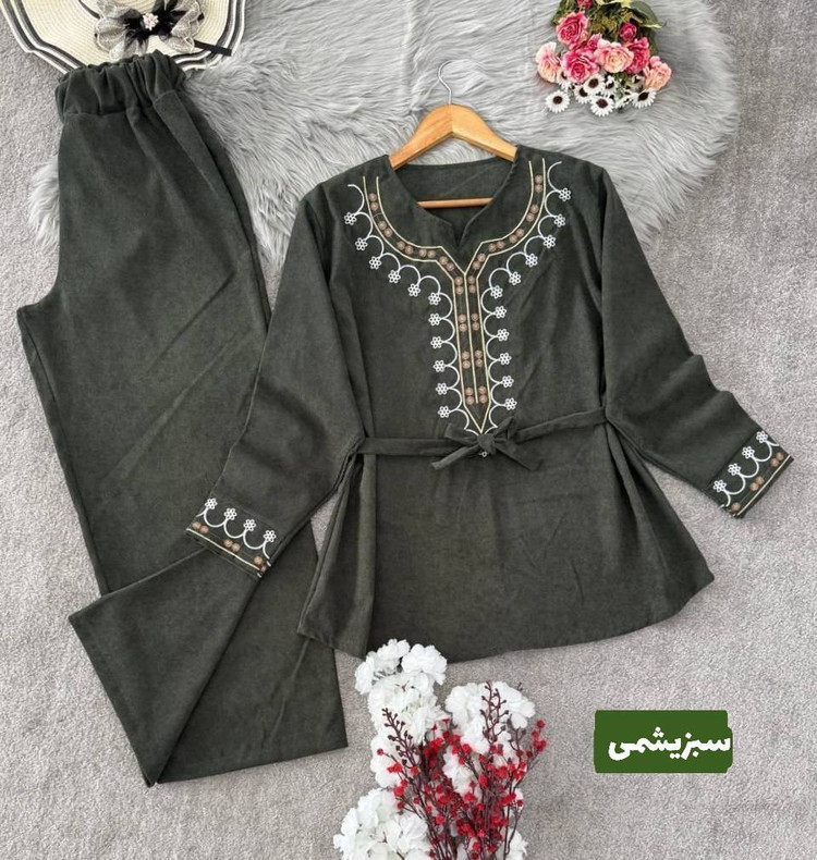 ست پاییزه ی ویشکا جنس : مخمل کبریتی ریز رنگبندی فری سایز زنانه شناسه : #1601