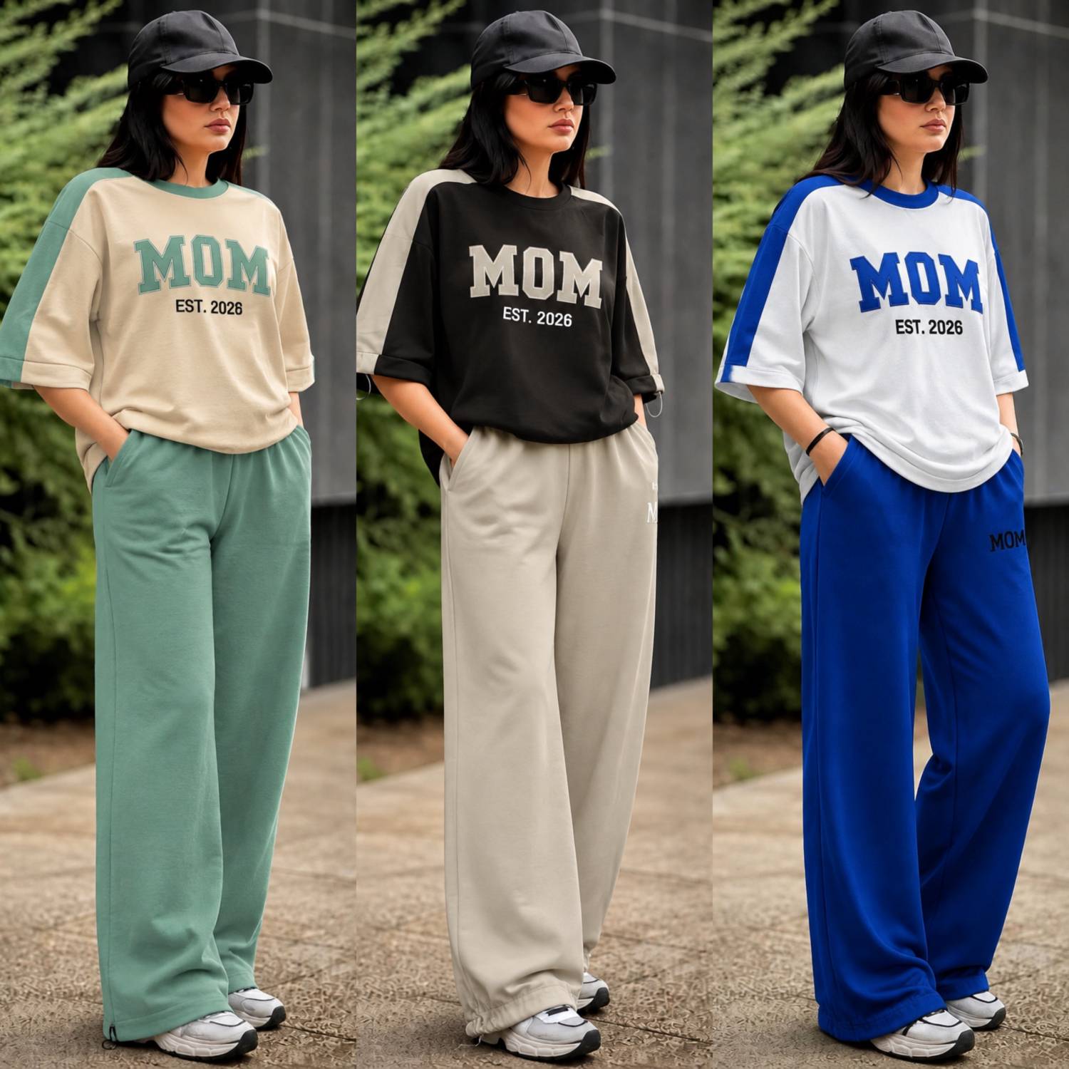 ست اسپرت mom جنس : پنبه گلکسی فری سایز رنگبندی زنانه شناسه : #24403