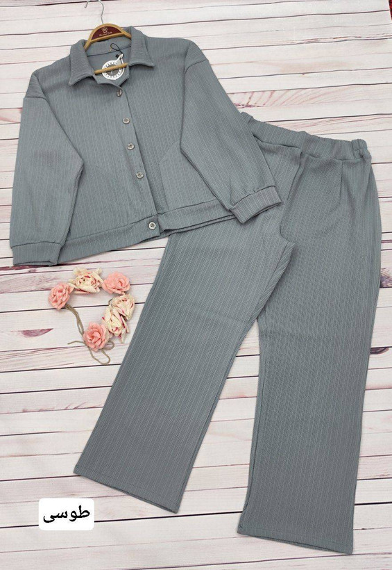سویشرت و شلوار پاییزه جنس : مراکشی پاییزه اعلا طوسی, ذغالی, استخوانی, سبز, نسکافه ای فری سایز زنانه