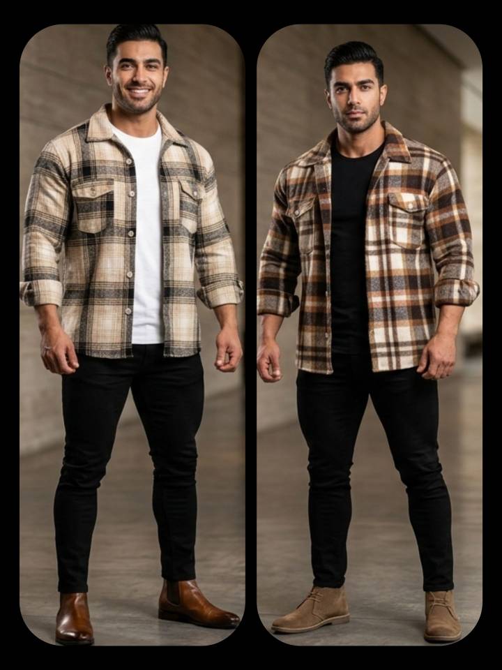 شکت چهارخونه پشمی مردانه زارا جنس : پشمی سایزبندی رنگبندی شناسه : #24791