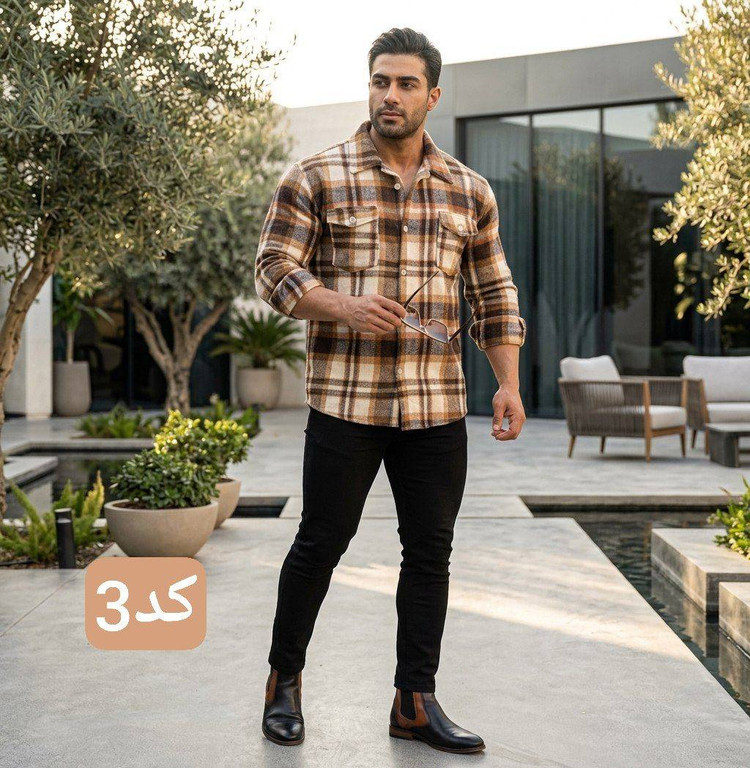 شکت چهارخونه پشمی مردانه زارا جنس : پشمی سایزبندی رنگبندی شناسه : #24791