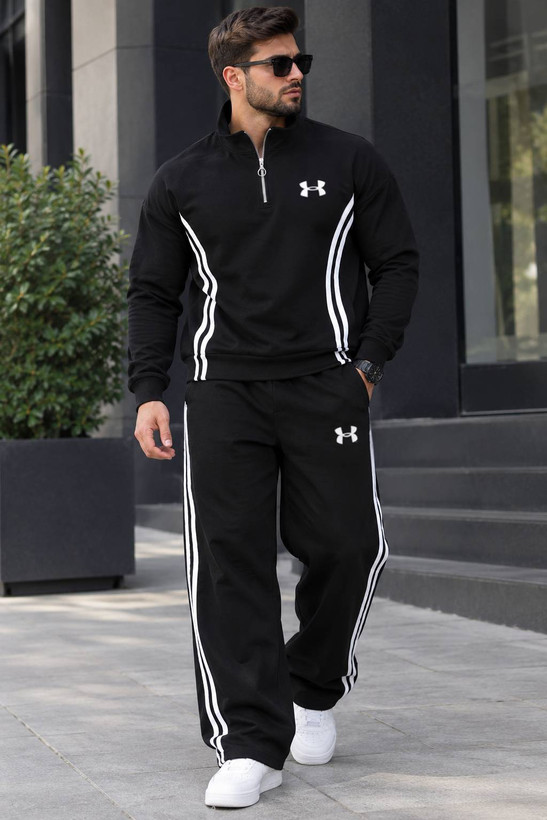 ست پلیورشلوار توکرکی نیم زیپ دورس نواردوزی شده کیفیت عالی UNDER ARMOR مدل آیهان جنس: دورس دونخ توکرکی سایزبندی شماره محصول: `65`