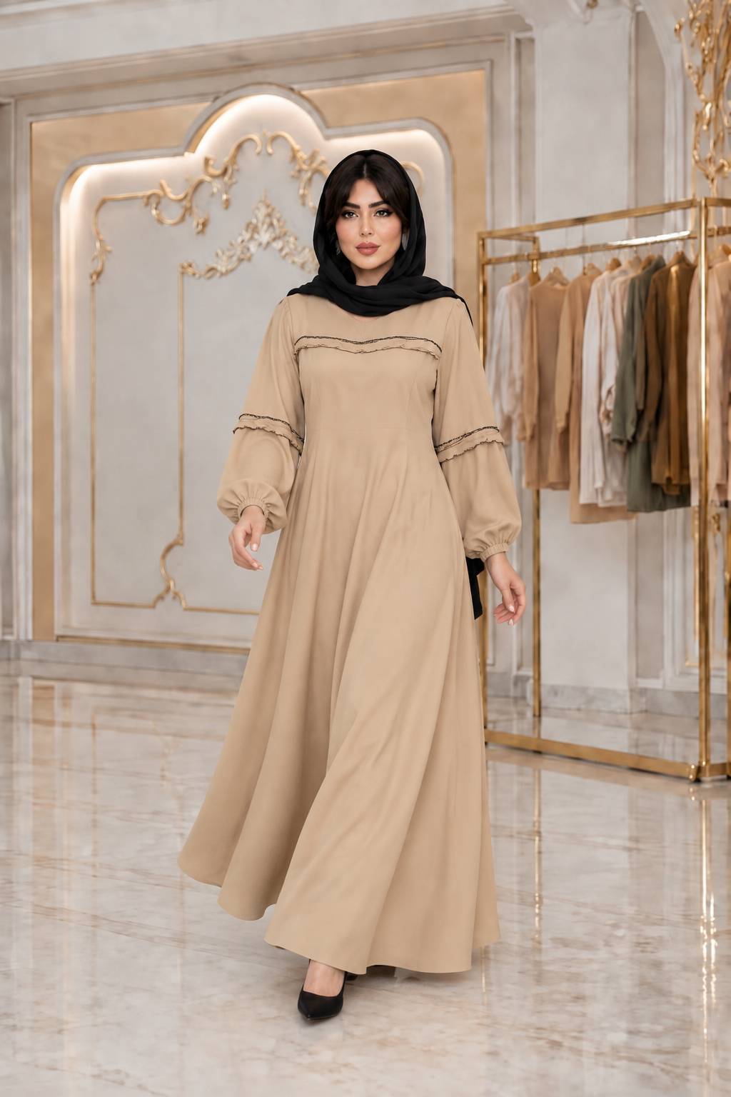 پیراهن بلند کبریتی جنس : مخمل کبریتی ریز رنگبندی فری سایز زنانه شناسه : #24777