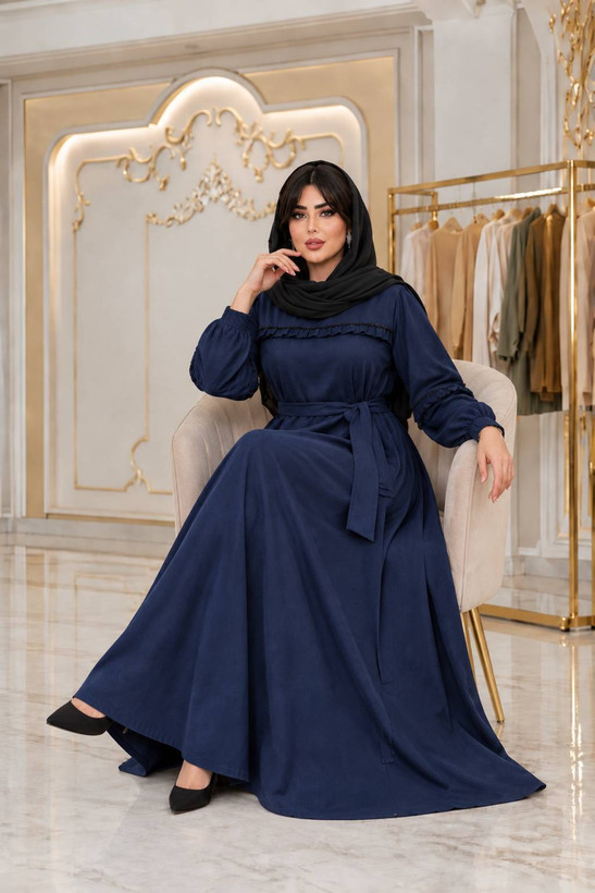 پیراهن بلند کبریتی جنس : مخمل کبریتی ریز رنگبندی فری سایز زنانه شناسه : #24777