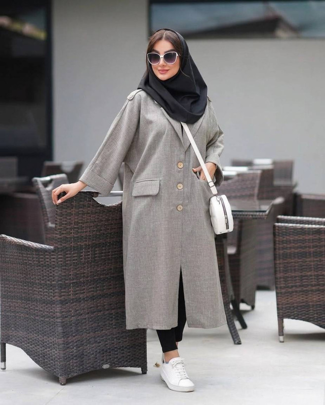 مانتو دانشجویی مدل فلورا 👗 جنس : شانتون درجه یک رنگبندی فری سایز زنانه