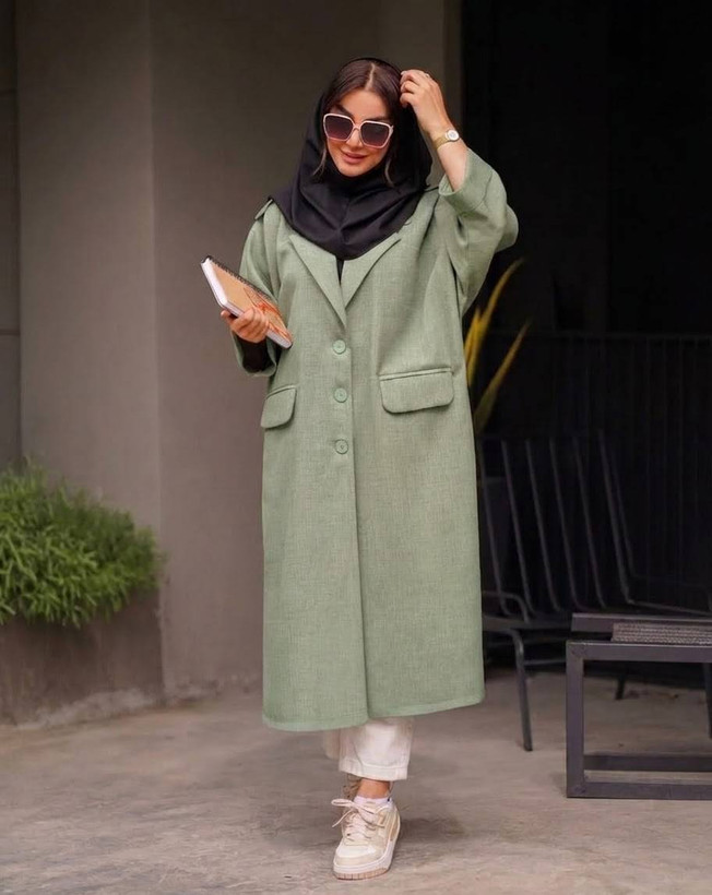 مانتو دانشجویی مدل فلورا 👗 جنس : شانتون درجه یک رنگبندی فری سایز زنانه